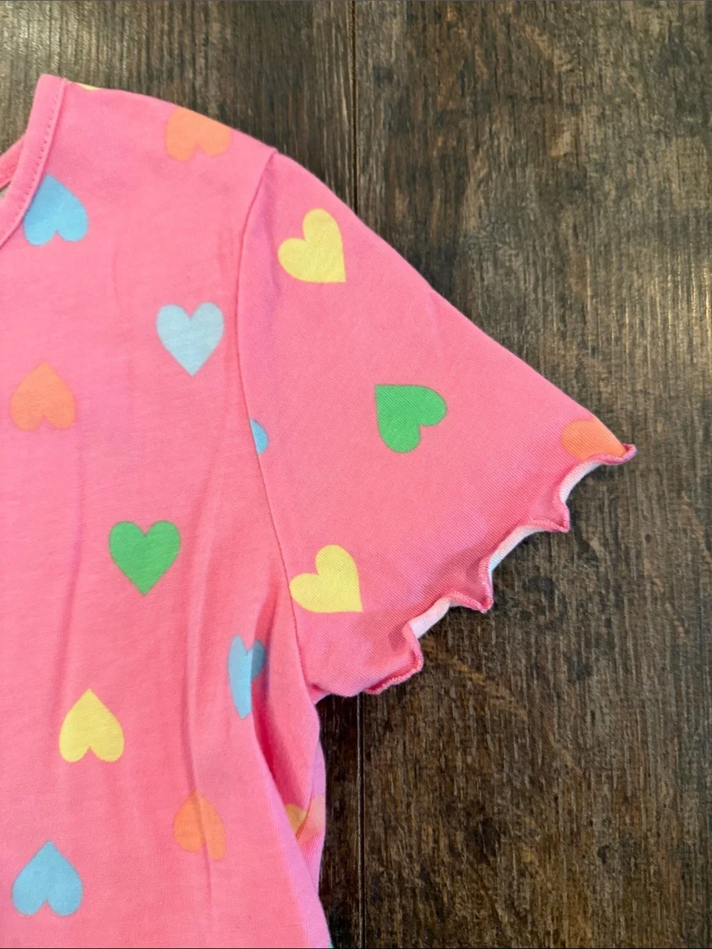 Garanimals Pink Short Sleeve Tee with Multicolor Heart Print